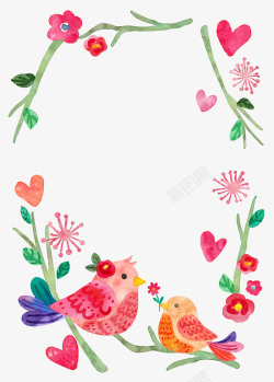 水彩绘花水彩绘花母亲节祝福卡高清图片