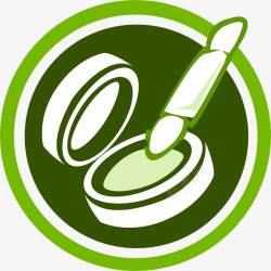 logo设计说明辉山绿色网页眼影化妆品icon图标高清图片