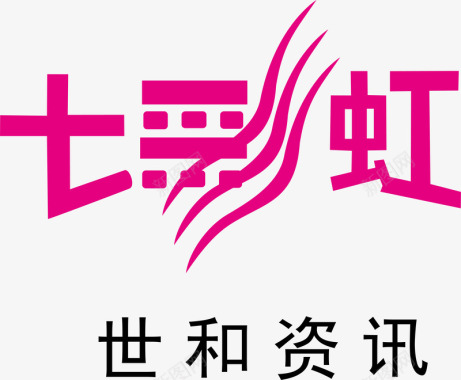 七彩虹logo矢量图图标图标