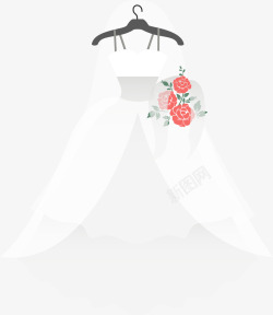 新婚美丽白色婚纱素材