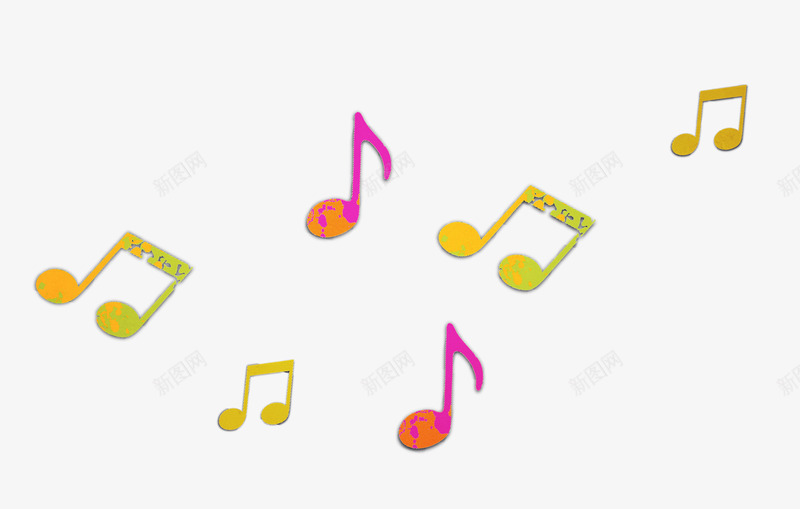 彩色的音符png免抠素材_新图网 https://ixintu.com 彩色亮色 彩色音符PNG图片 音乐 音符
