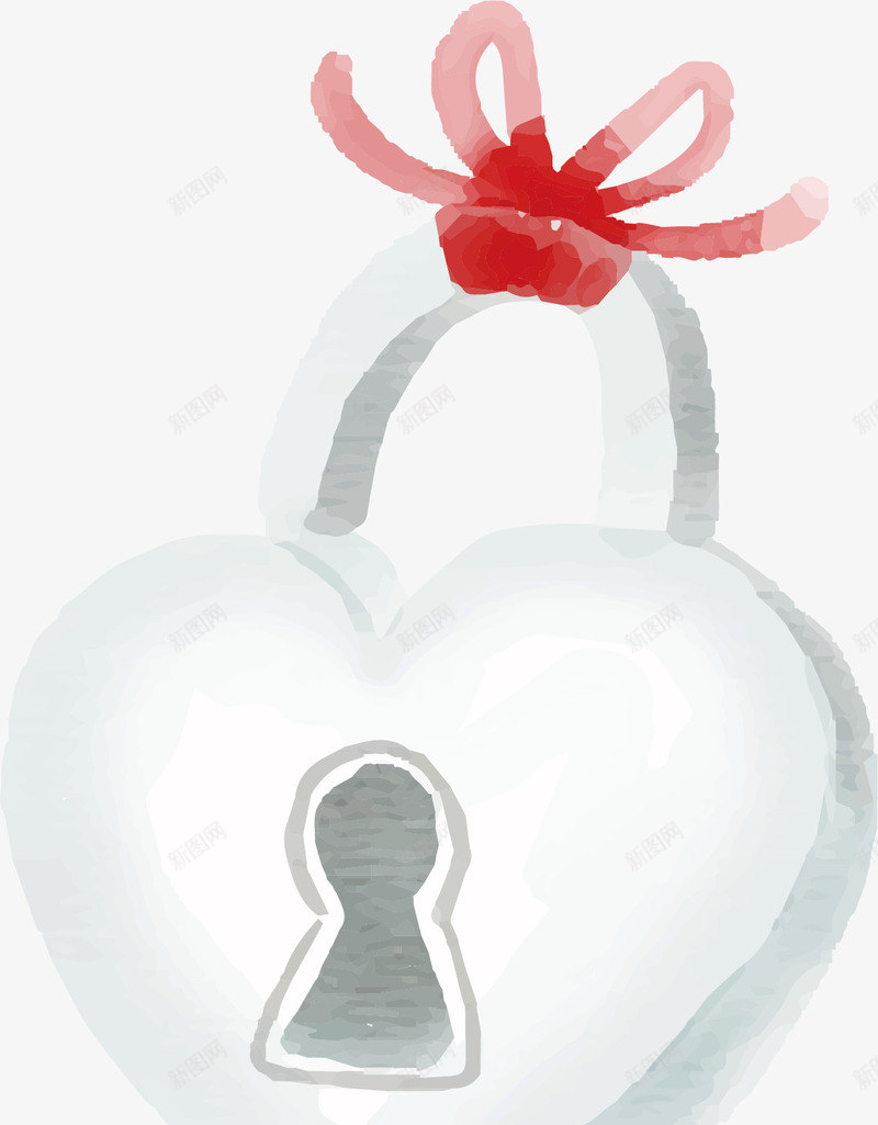 银白色爱心锁png免抠素材_新图网 https://ixintu.com 心锁 爱心锁头 爱情信物 矢量素材 银色锁头