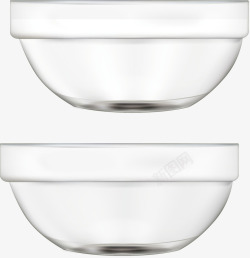 透明玻璃碗手绘玻璃碗矢量图高清图片