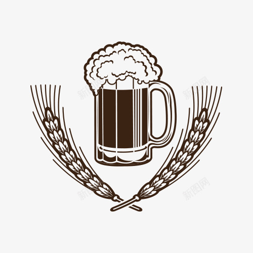 手绘啤酒节图标png_新图网 https://ixintu.com 啤酒节 图标 标签 欧式 麦穗