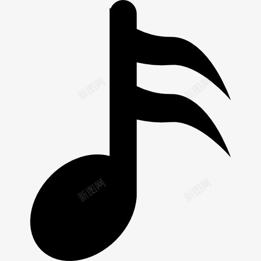 音符符号在黑色的图标png_新图网 https://ixintu.com 声音 标志 注意 笔记 符号 音乐 黑