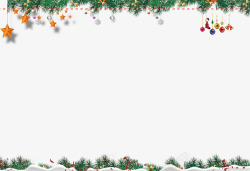 彩带圣诞树圣诞节装饰星星高清图片
