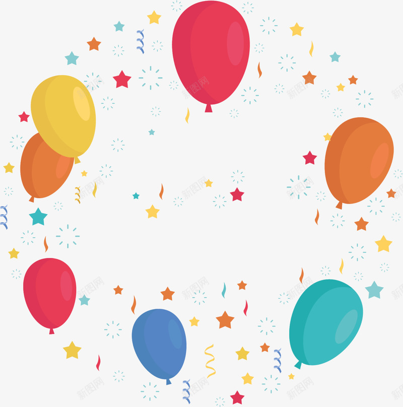 儿童节纷飞的气球png免抠素材_新图网 https://ixintu.com 一堆气球 儿童节 升空 多彩气球 漂浮 纷飞的气球