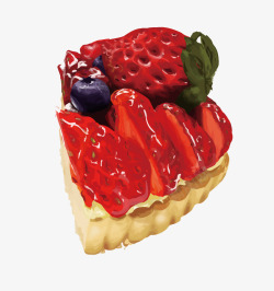 草莓蛋糕矢量图素材