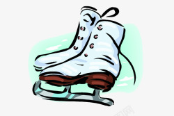 浅蓝色溜冰鞋插图素材