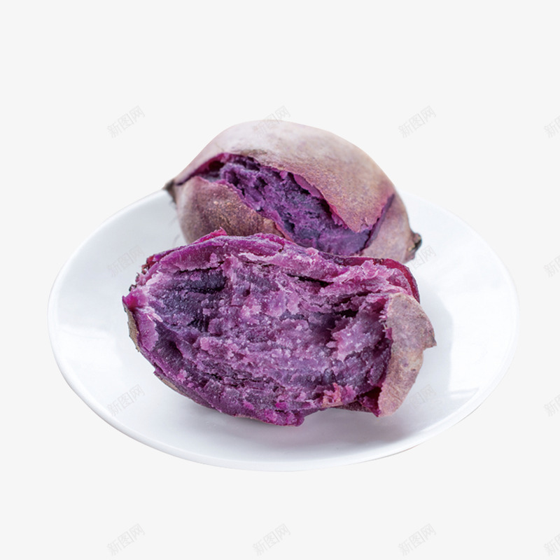 半个剥开的大紫薯png免抠素材_新图网 https://ixintu.com 大半个设计 特产 特色小吃 特色零食 紫薯加工 紫薯饼 食物设计