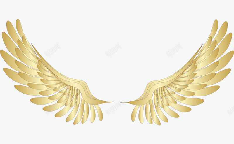 金色翅膀png免抠素材_新图网 https://ixintu.com 翅膀 翅膀元素 金色翅膀 金色翅膀元素