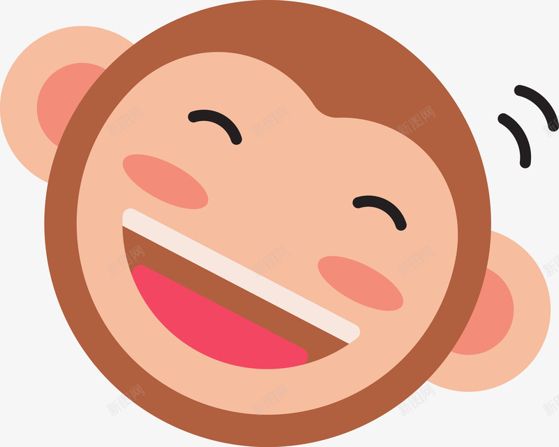 微笑的小猴子png免抠素材_新图网 https://ixintu.com 动物 卡通猴子 可爱猴子 可爱猴子表情 微笑 微笑表情 手绘猴子 水彩 猴子 猴子表情 矢量动物 矢量猴子 表情