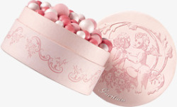 粉色公主风圆球糖果盒素材