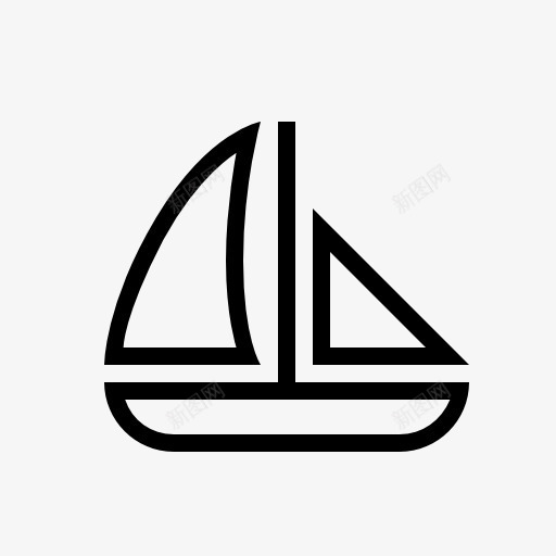 帆船标志图标png_新图网 https://ixintu.com 帆船 船