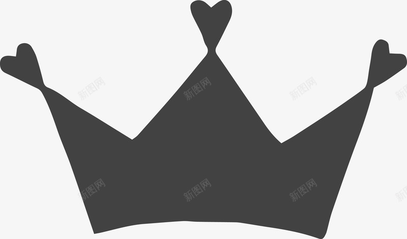 带爱心的皇冠图标png_新图网 https://ixintu.com 灰色 爱心 皇上 皇冠
