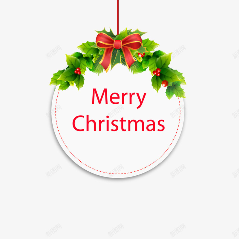 圣诞节装饰吊牌png免抠素材_新图网 https://ixintu.com 圣诞节素材 装饰素材