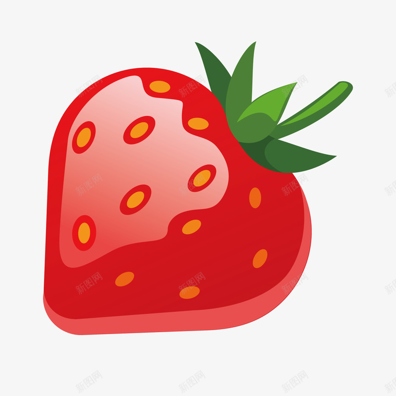 彩色圆弧草莓食物元素png免抠素材_新图网 https://ixintu.com 创意 圆弧 彩色 水果 纹理 草莓 质感 食物