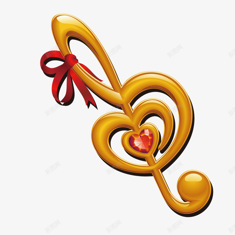 艺术立体音符图标png_新图网 https://ixintu.com 手绘音符 文化艺术 音乐图标 音乐符号 黄金音符