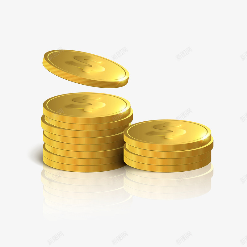 一堆金币钱png免抠素材_新图网 https://ixintu.com eps 一堆 赏金 金币