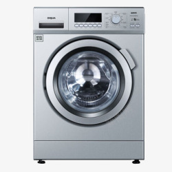 银色洗衣机三洋滚筒洗衣机WF高清图片