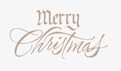 棕色英文字母圣诞节快乐高清图片