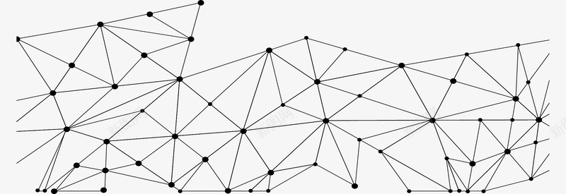 黑色科技结构图png免抠素材_新图网 https://ixintu.com 几何 矢量素材 线条 网络结构 节点