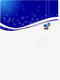 蓝色色调线条雪花蓝色圣诞背景高清图片
