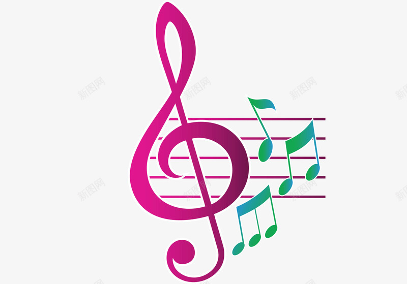 紫色音乐符号png免抠素材_新图网 https://ixintu.com 创意 动感 符号 紫色 音乐 音符