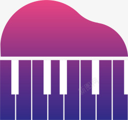 声音logo时尚炫彩钢琴按键渐变UI图标高清图片