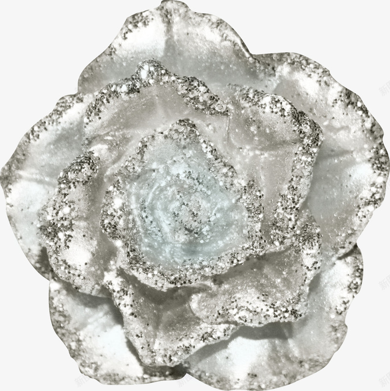 花朵摆设png免抠素材_新图网 https://ixintu.com 摆设 白色 花朵 银色