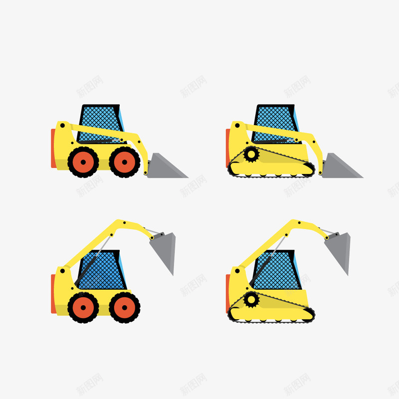 黄色小型挖掘机工程机械png免抠素材_新图网 https://ixintu.com 小型 工程机械 挖掘机 黄色