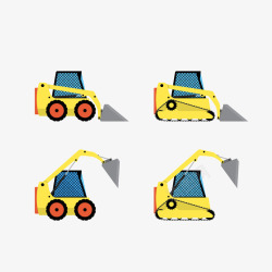 小型挖掘机黄色小型挖掘机工程机械高清图片