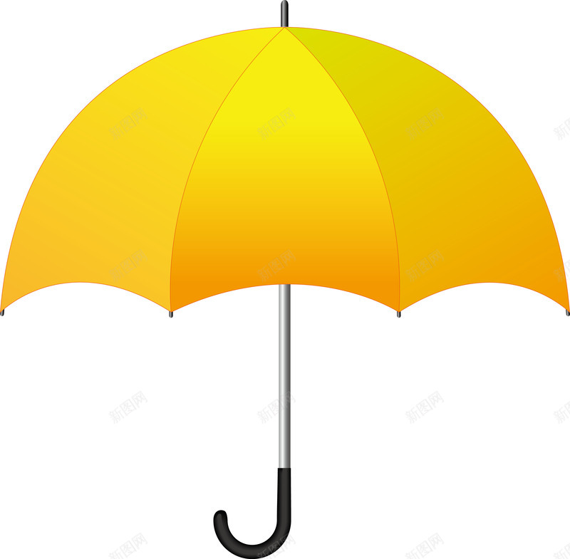 橙色小伞png免抠素材_新图网 https://ixintu.com 保护伞 橙黄色 装饰 雨具
