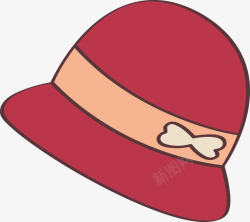 红色卡通帽子图素材
