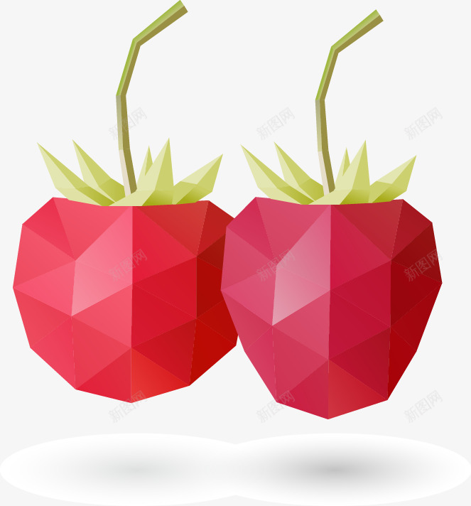 红色卡通草莓装饰png免抠素材_新图网 https://ixintu.com 红色卡通草莓装饰淘宝
