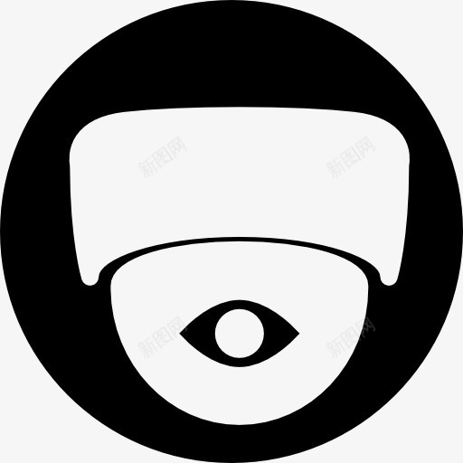 监控摄像机观察符号一圈图标png_新图网 https://ixintu.com 安全 工具 工具和用具 摄像机 监控 相机 眼睛 符号 视频
