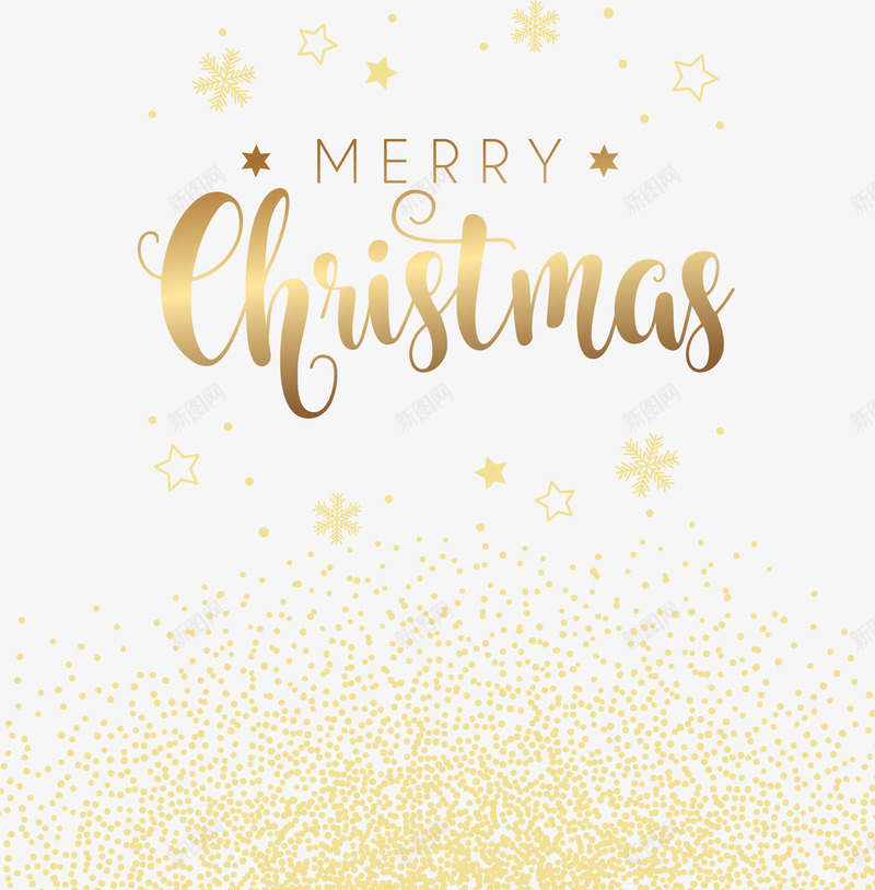 手绘圣诞快乐png免抠素材_新图网 https://ixintu.com 圣诞快乐 圣诞节 手绘 艺术字 英文 装饰 金粉 金色