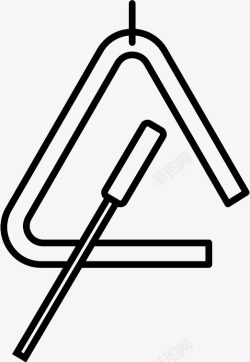角铁手绘可爱三角铁icon图标高清图片