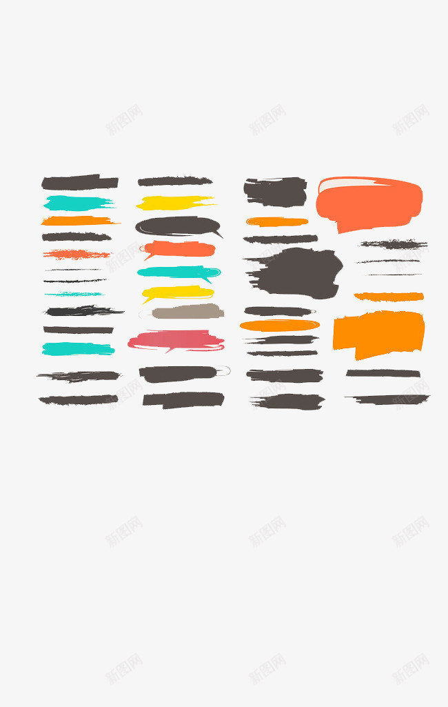 彩色画笔笔触png免抠素材_新图网 https://ixintu.com 彩色 画笔 笔触 色块