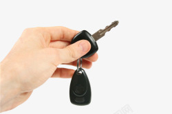 车钥匙套手拿黑色车钥匙高清图片