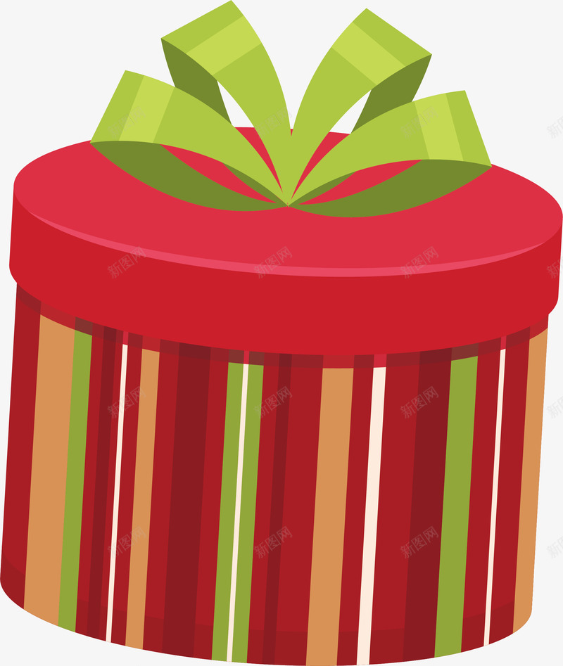 竖条纹礼物盒png免抠素材_新图网 https://ixintu.com 圣诞礼盒 圣诞节 矢量png 竖条纹 红色礼盒