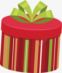 条纹圣诞节竖条纹礼物盒高清图片