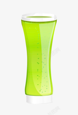 绿色青瓜手绘气泡青瓜汁高清图片