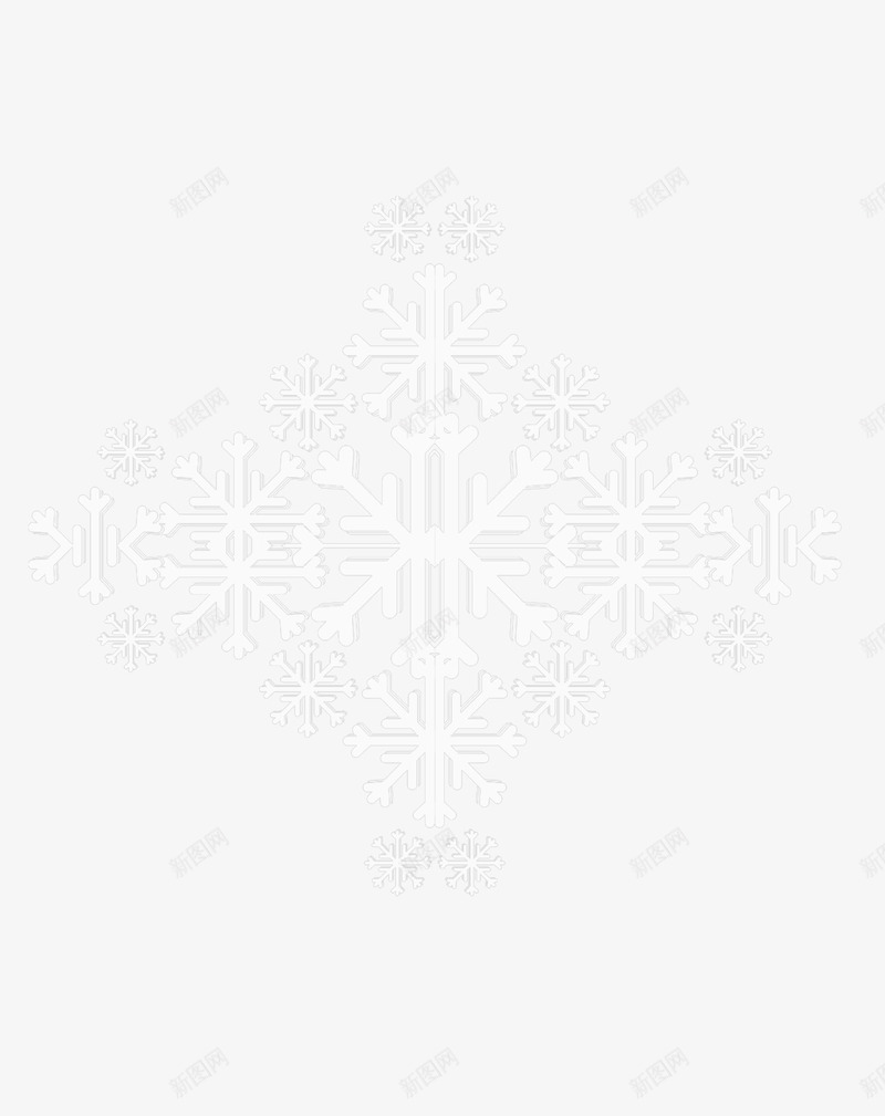 整朵大雪花png免抠素材_新图网 https://ixintu.com 单个元素 圣诞节 装饰图案 过年 雪花