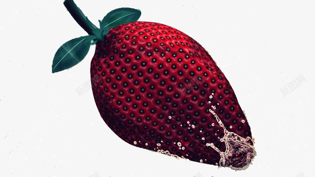 艺术的草莓png免抠素材_新图网 https://ixintu.com 修饰 水 艺术 草莓 装饰