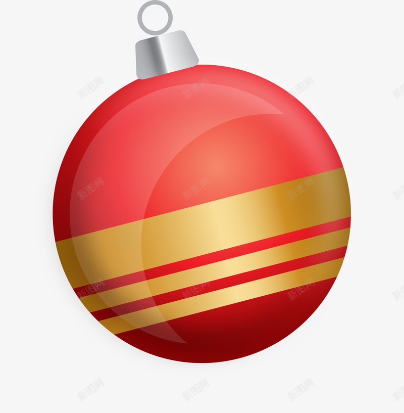 红色圣诞节彩球png免抠素材_新图网 https://ixintu.com 圣诞球 圣诞节 新年 红色彩球 节庆挂饰 节日挂件 装饰图案