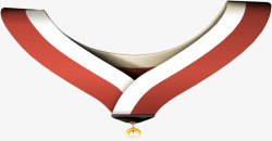 红色条纹奖牌项链舞台灯光素材