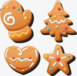 圣诞树样式甜品美味圣诞节饼干甜点高清图片