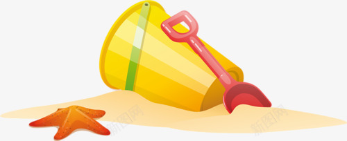 一堆玩具沙子png免抠素材_新图网 https://ixintu.com 儿童玩具 叉子 彩色 桶子 海心 环保无毒