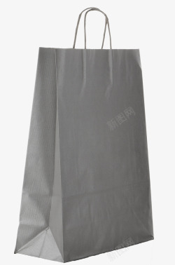 灰色包装袋灰色手提手绘购物袋高清图片